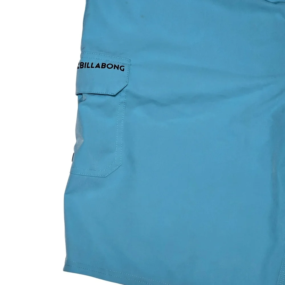 Billabong Platinum‎ X All Day Mens Board Shorts Blue Cargo Pocket Swim Size 36